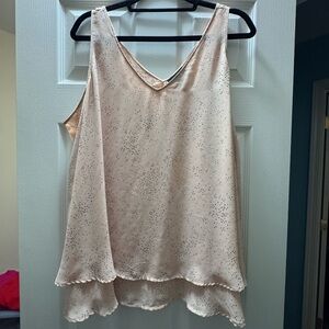 Lane Bryant Blush Pink Polka Dot Top